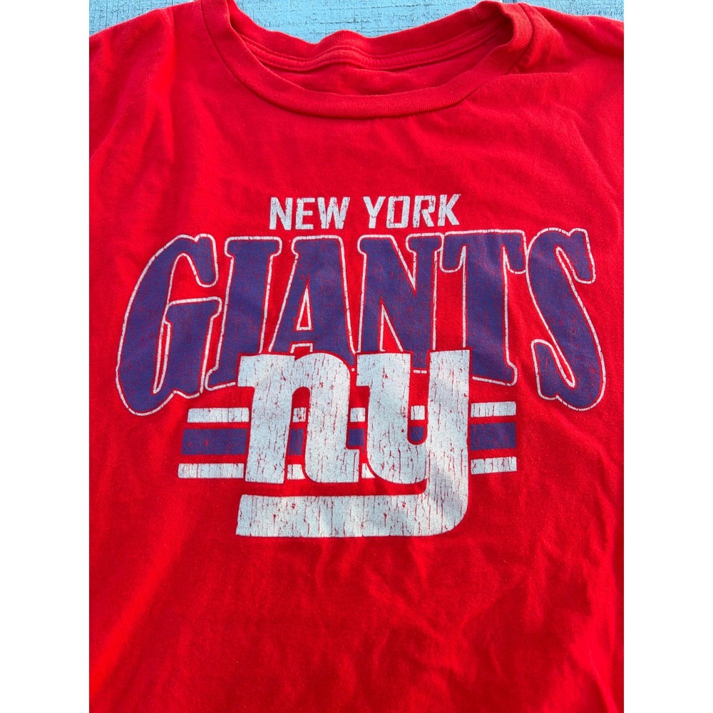 NFL Team Apparel New York Giants Red Graphic T-Shirt Mens XL Ring Spun Cotton - Picture 2 of 5